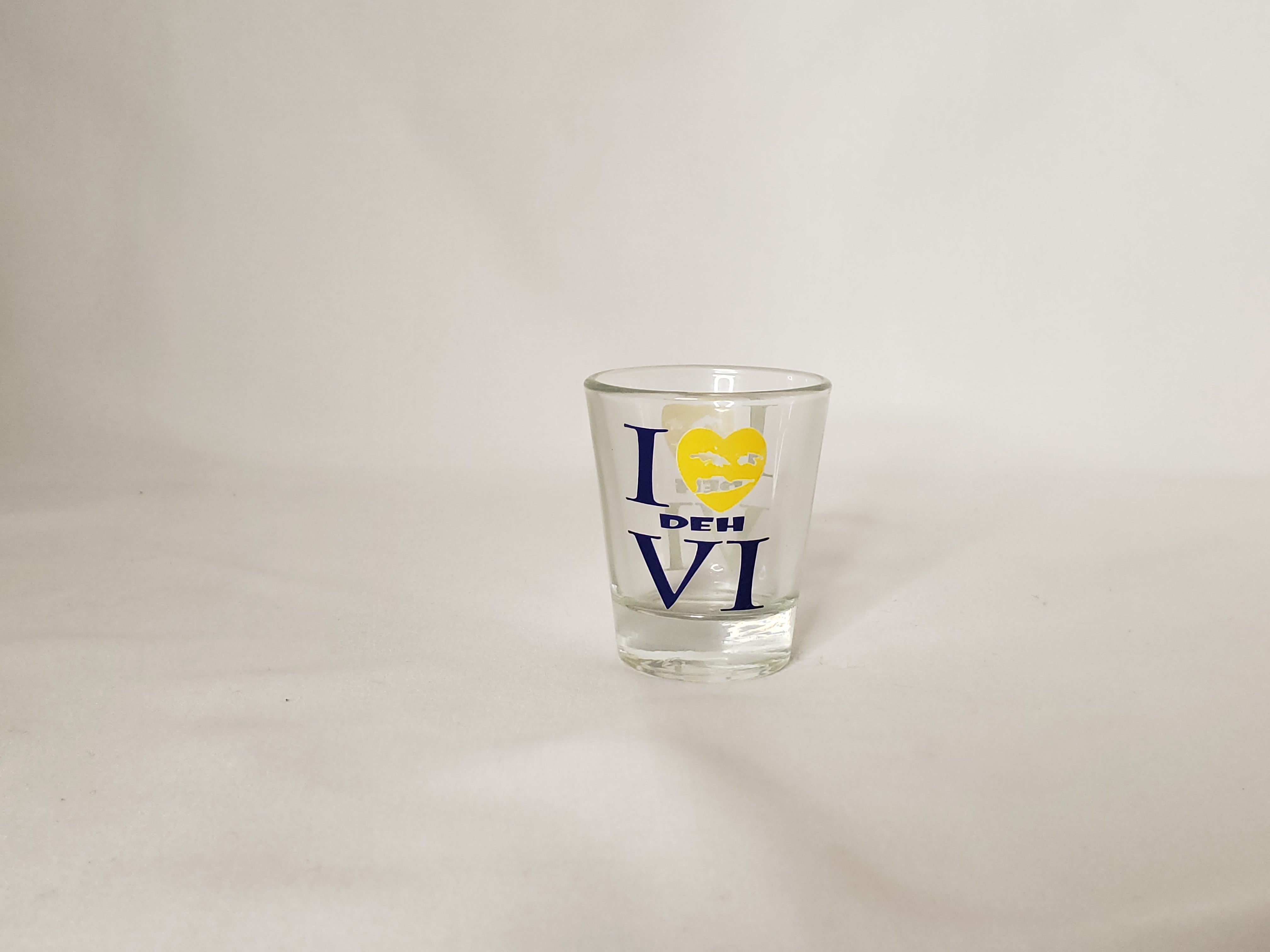 I 💛 DEH V.I. Shot Glass 1.75 oz