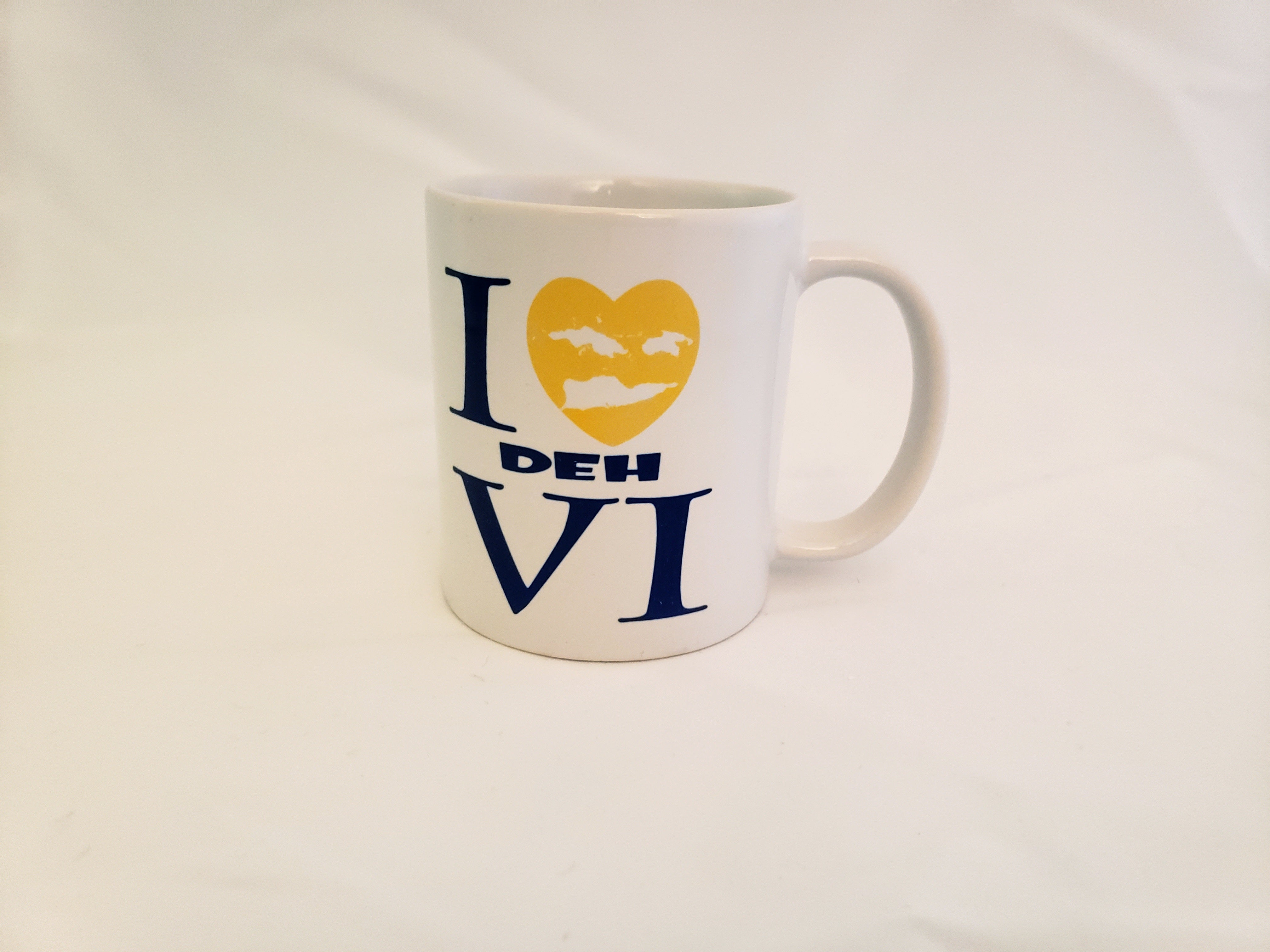 I 💛 DEH V.I. Ceramic Coffee Mug 11 oz